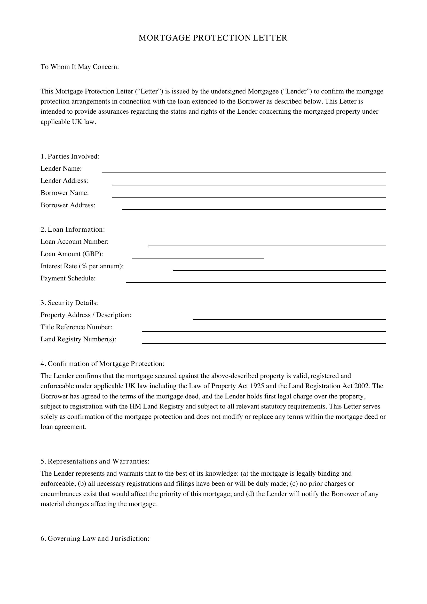 Mp Letter Template - UK